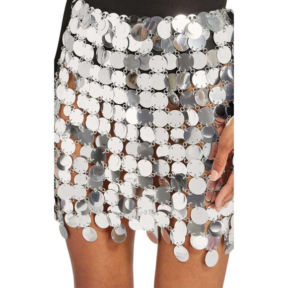 Paco Rabanne - Mirror-Effect Mini Skirt - FR 40 - Picture 4 of 7